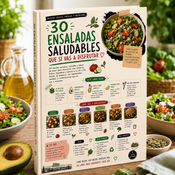 30 Ensaladas Saludables que Sí Vas a Disfrutar (Tapa) LaTiendaSaludable.com